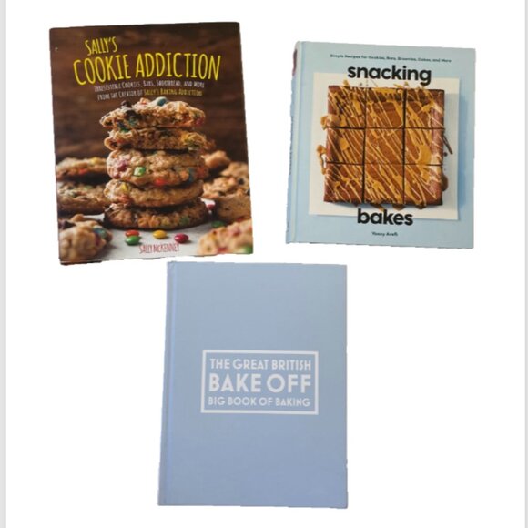 3 baking cookbooks! the great british bake off cookies cakes pies desserts party - Picture 1 of 8